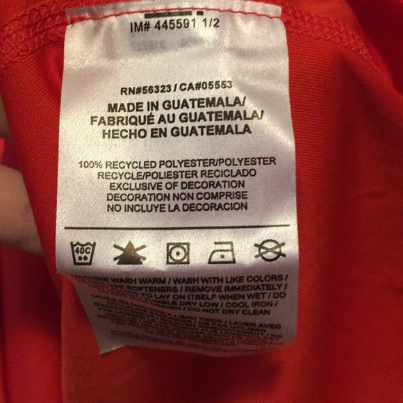 Nike Long Sleeve Red-Orange Athletic Shirt - Picture 6 of 6